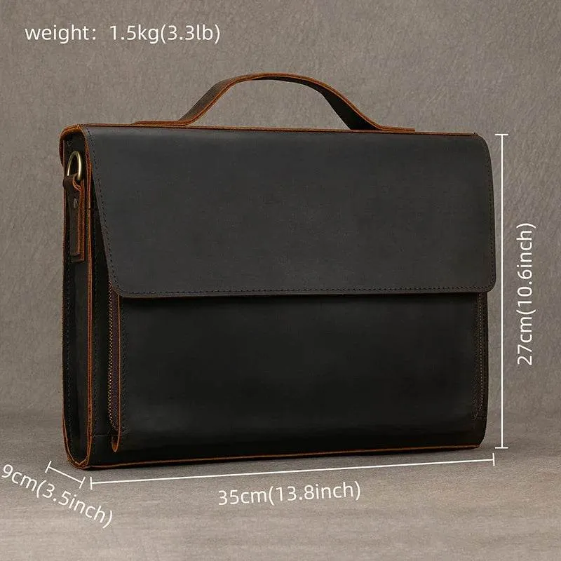High-Quality Men's Leather Shoulder Bag – Vintage Crossbody