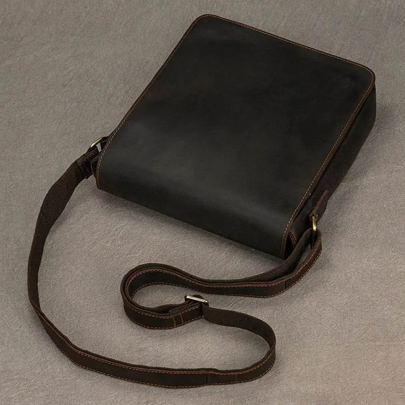 High-Quality Men's Leather Shoulder Bag – Vintage Crossbody