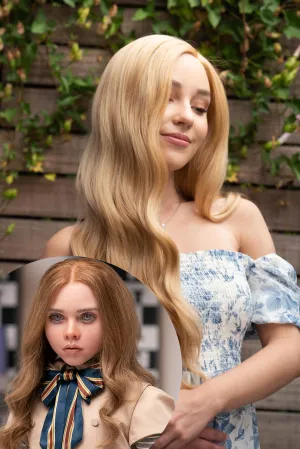 Honey Blonde Wavy Lace Front Synthetic Wig Bianca M3gan Look