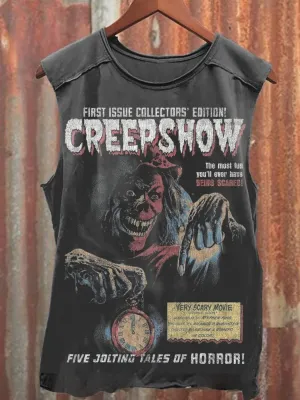 Horror Movie Vintage Graphic 100% Cotton Print Tank Top