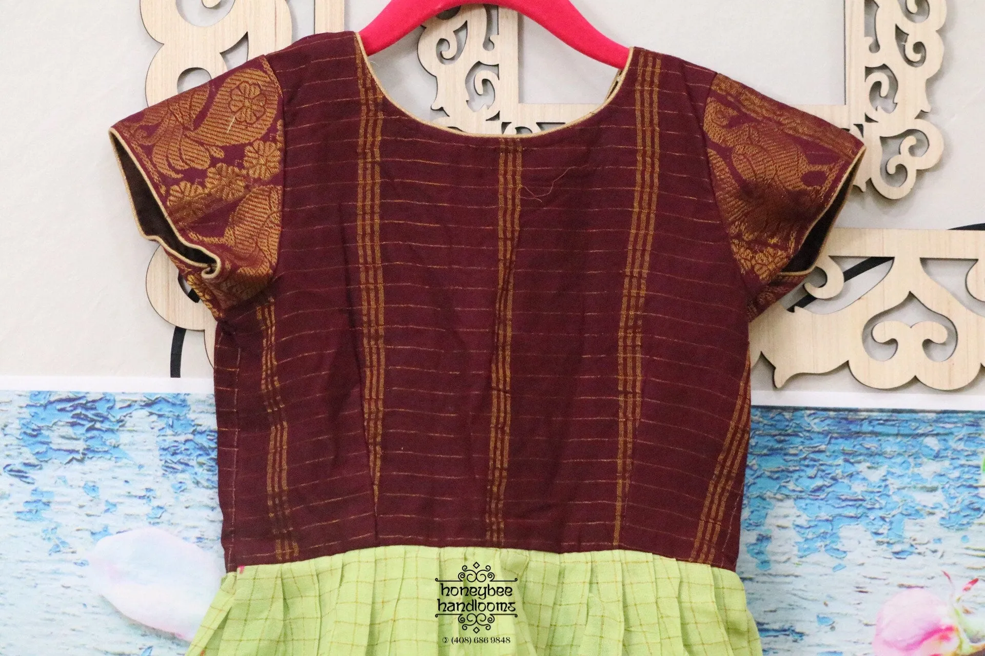 Indian kids dress | Narayanpet dress | Indian cotton dress for kids | Bollywood dress | Kids Maxi Dress | Indianwear | HoneyBee Handlooms