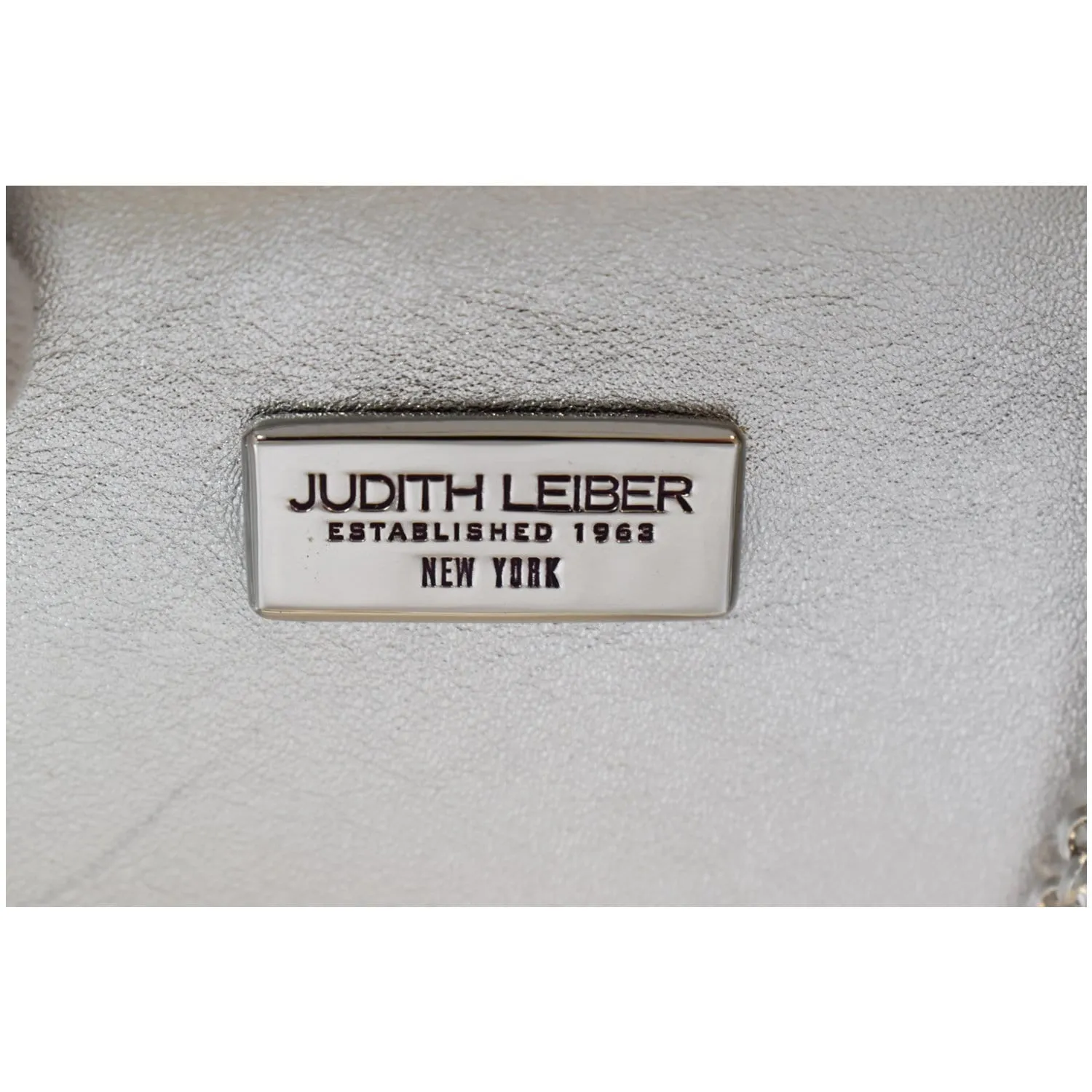 JUDITH LEIBER Slide Lock Crystal Chain Clutch Bag Red