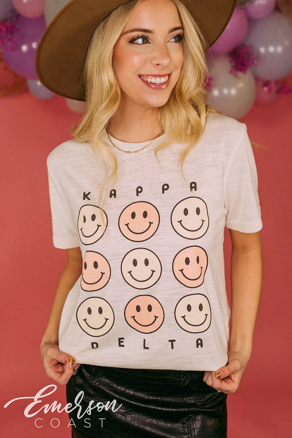 Kappa Delta Smiley Face PR Tee