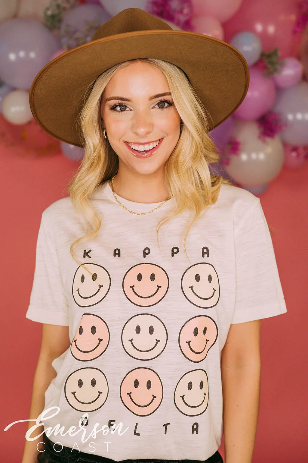 Kappa Delta Smiley Face PR Tee