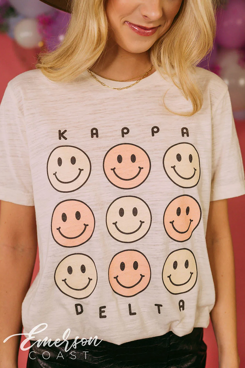 Kappa Delta Smiley Face PR Tee