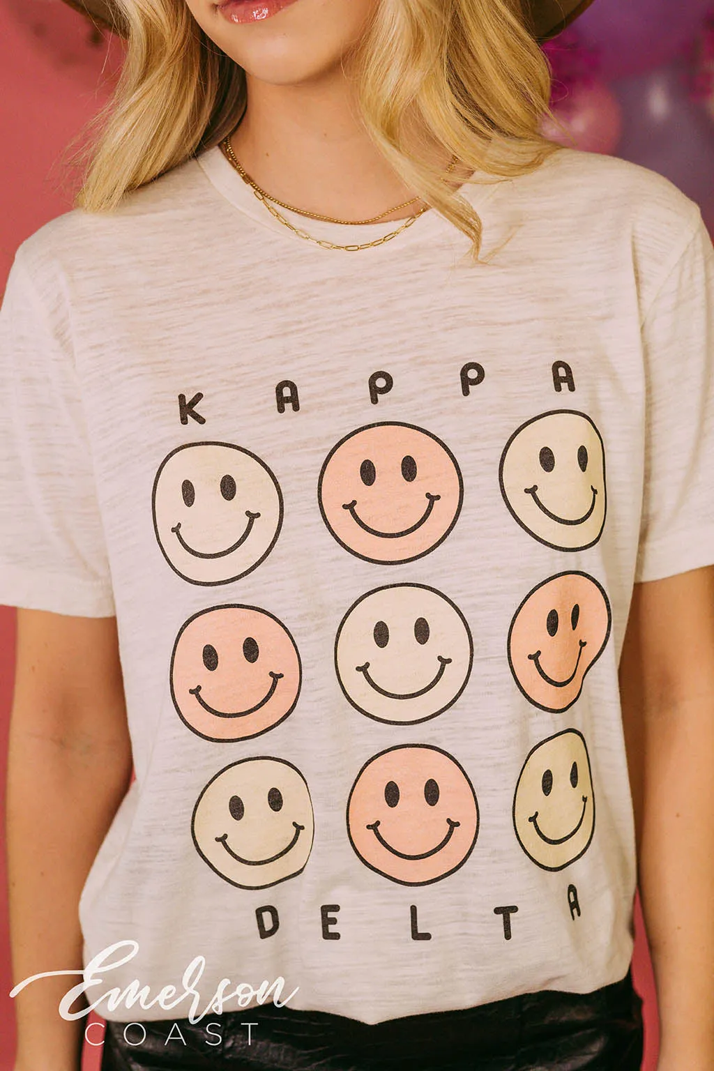 Kappa Delta Smiley Face PR Tee