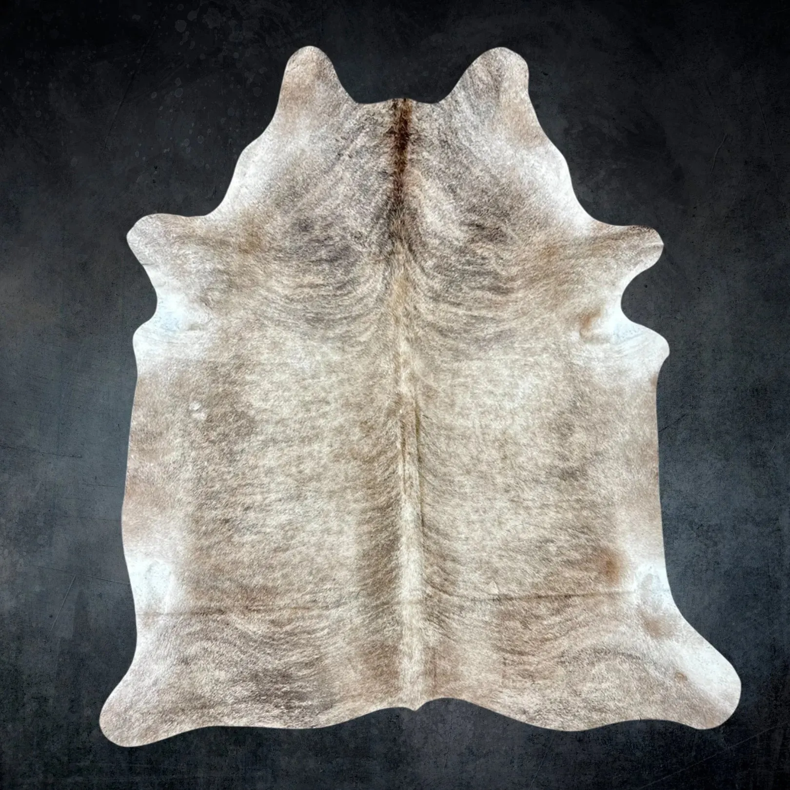 Large Brindle Cowhide Rug Size 6.5 x 7 ft---5051