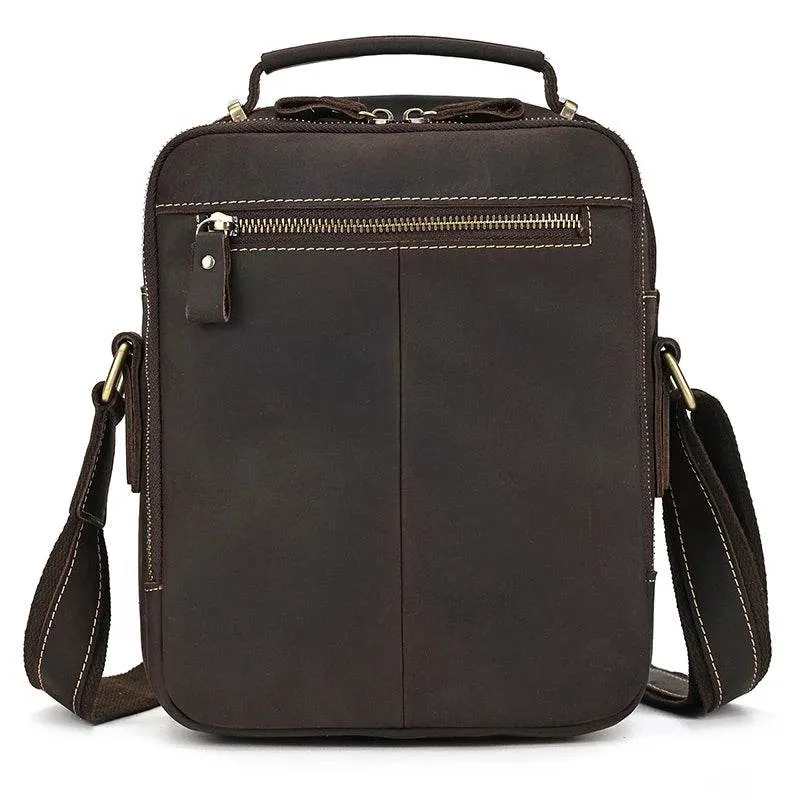 Leather Shoulder Crossbody Bag – Men's Sling Messenger