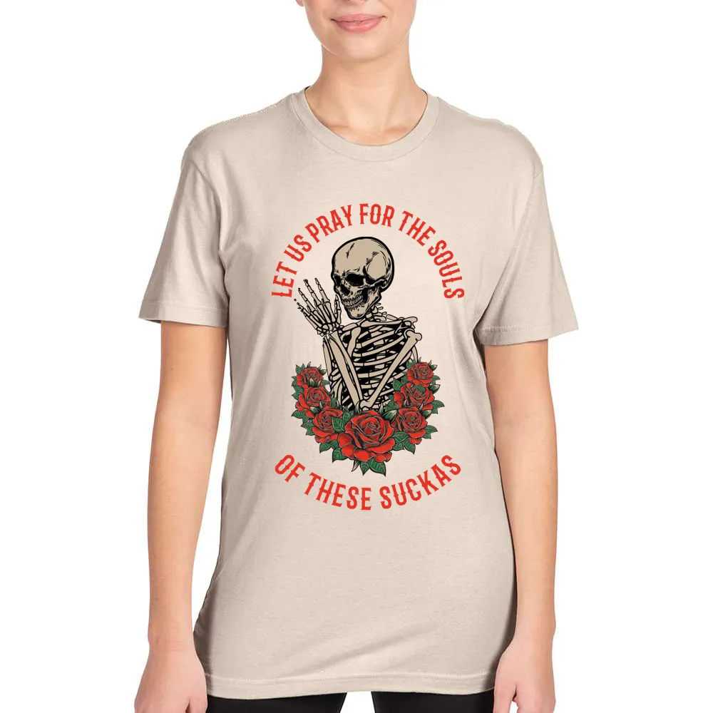 Let Us Pray - T Shirt - Cream