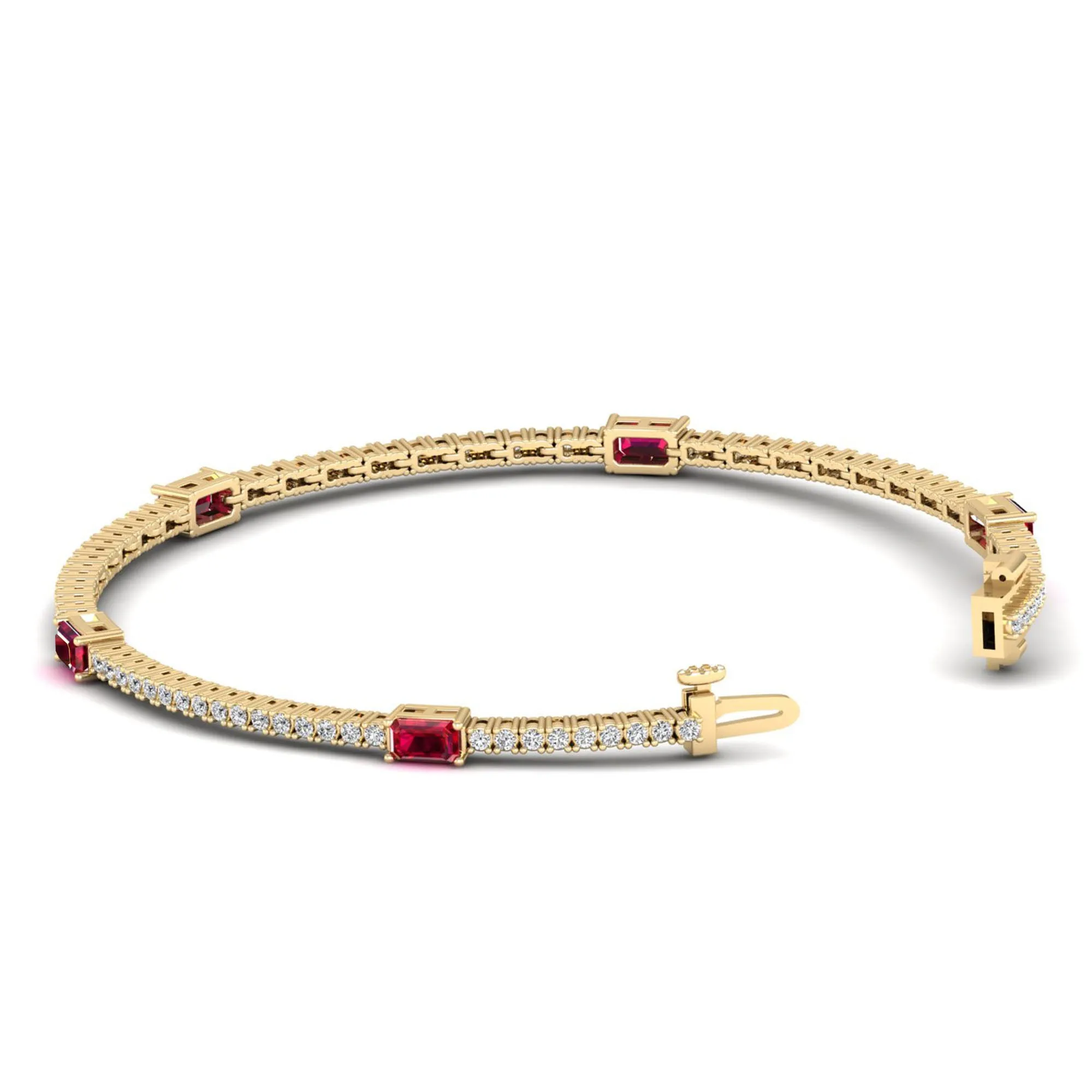 Livy Ruby and Diamond Fashion Tennis Bracelet