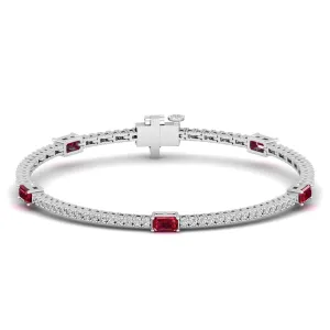 Livy Ruby and Diamond Fashion Tennis Bracelet