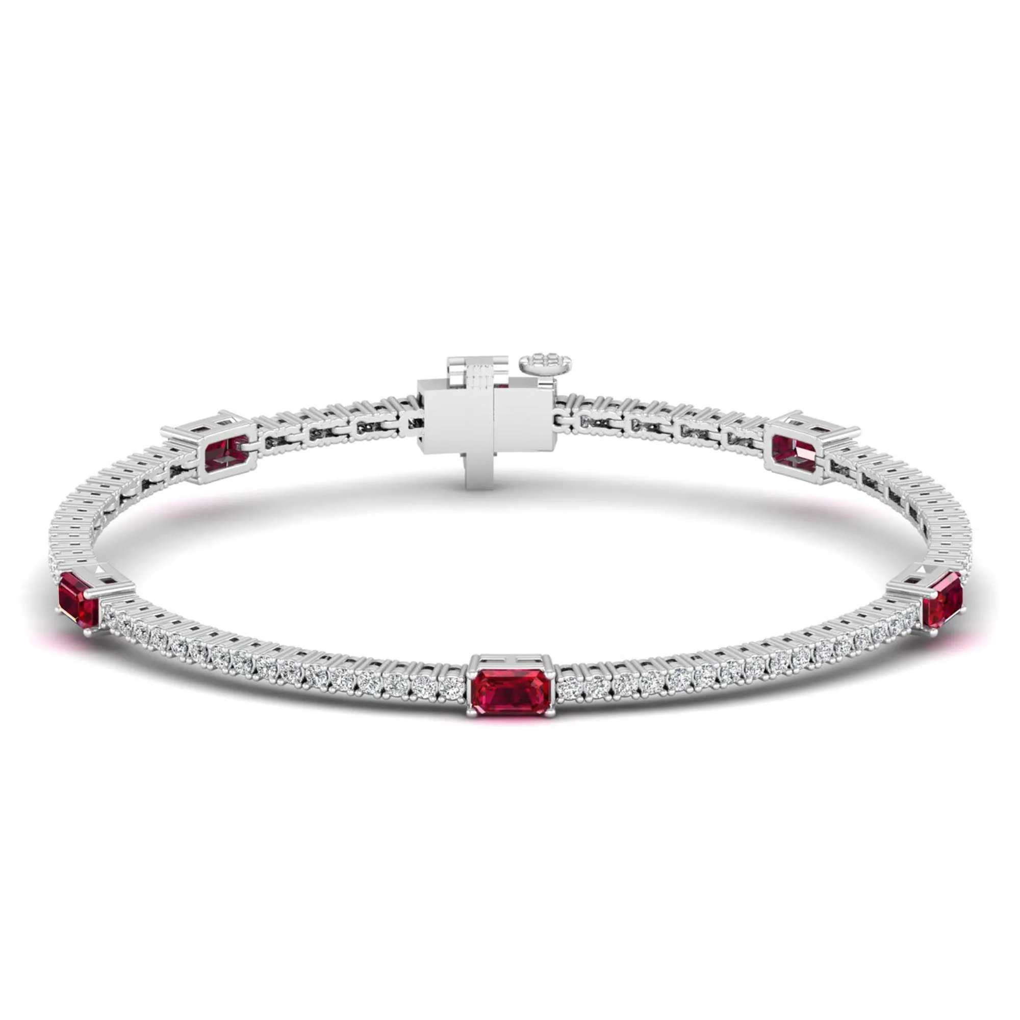 Livy Ruby and Diamond Fashion Tennis Bracelet
