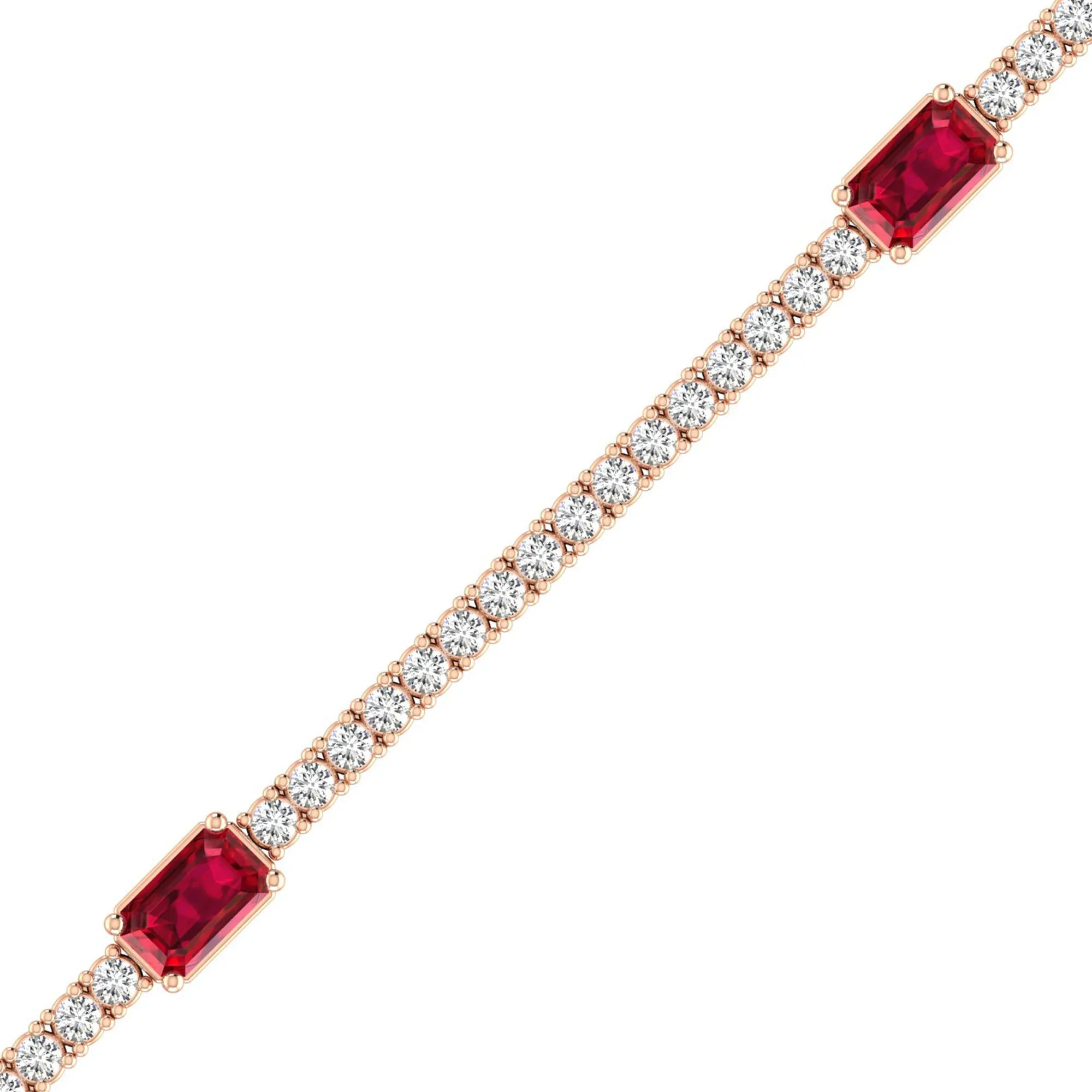 Livy Ruby and Diamond Fashion Tennis Bracelet
