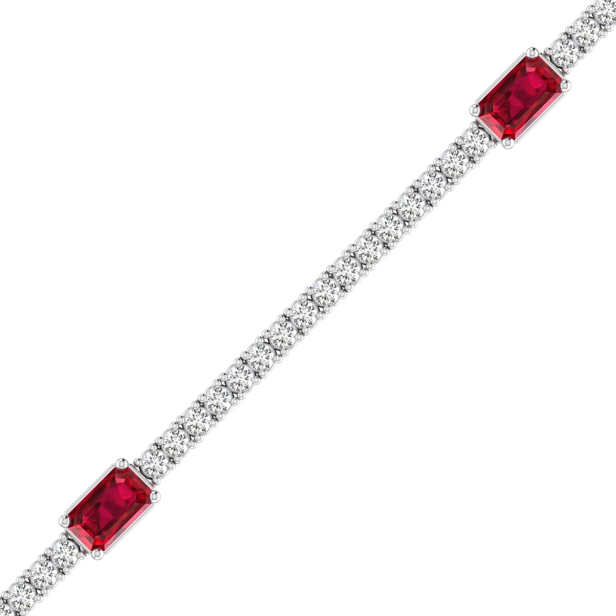 Livy Ruby and Diamond Fashion Tennis Bracelet
