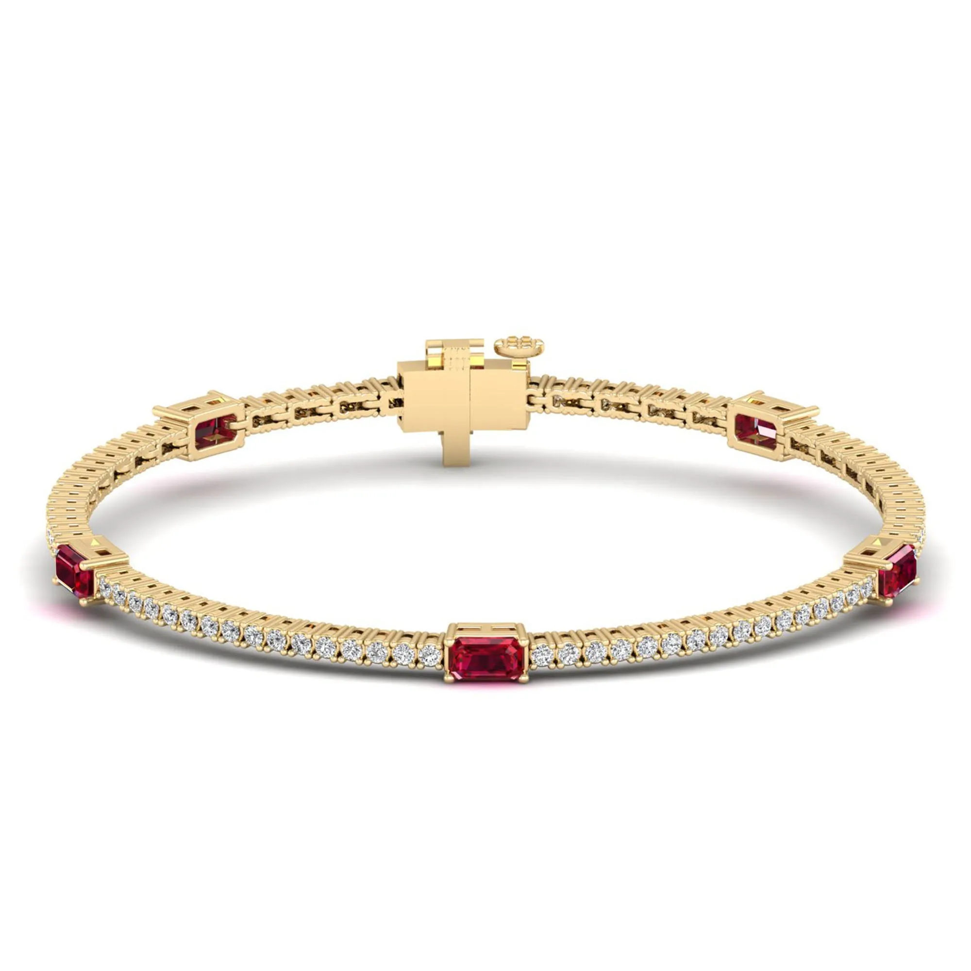 Livy Ruby and Diamond Fashion Tennis Bracelet