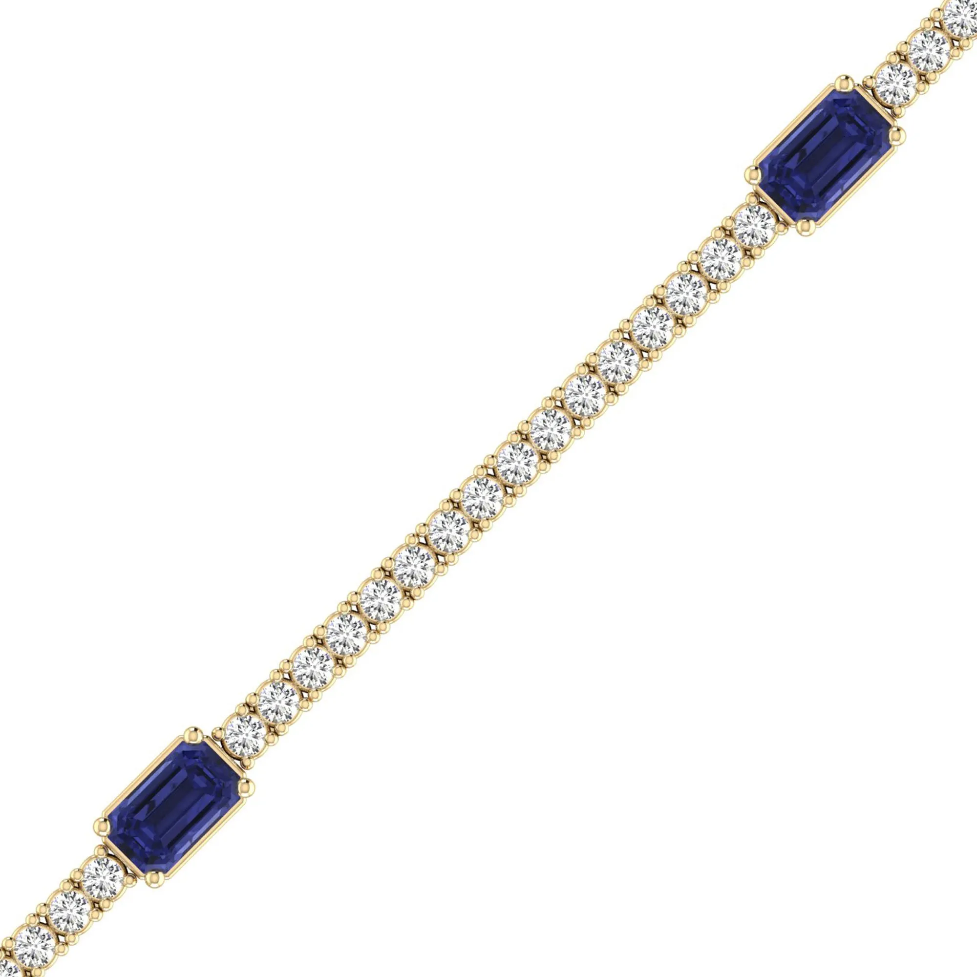 Livy Tanzanite and Diamond Fashion Tennis Bracelet