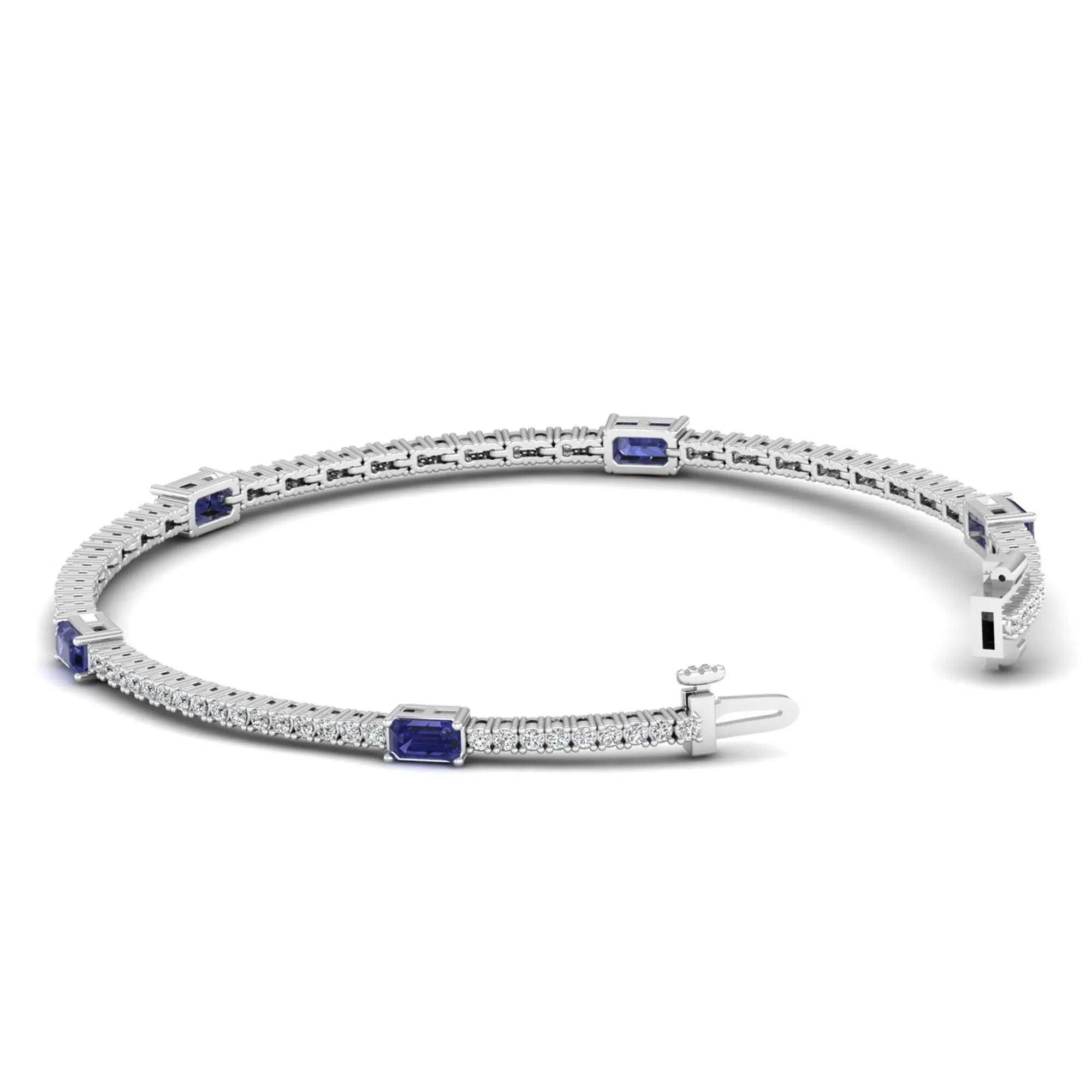 Livy Tanzanite and Diamond Fashion Tennis Bracelet