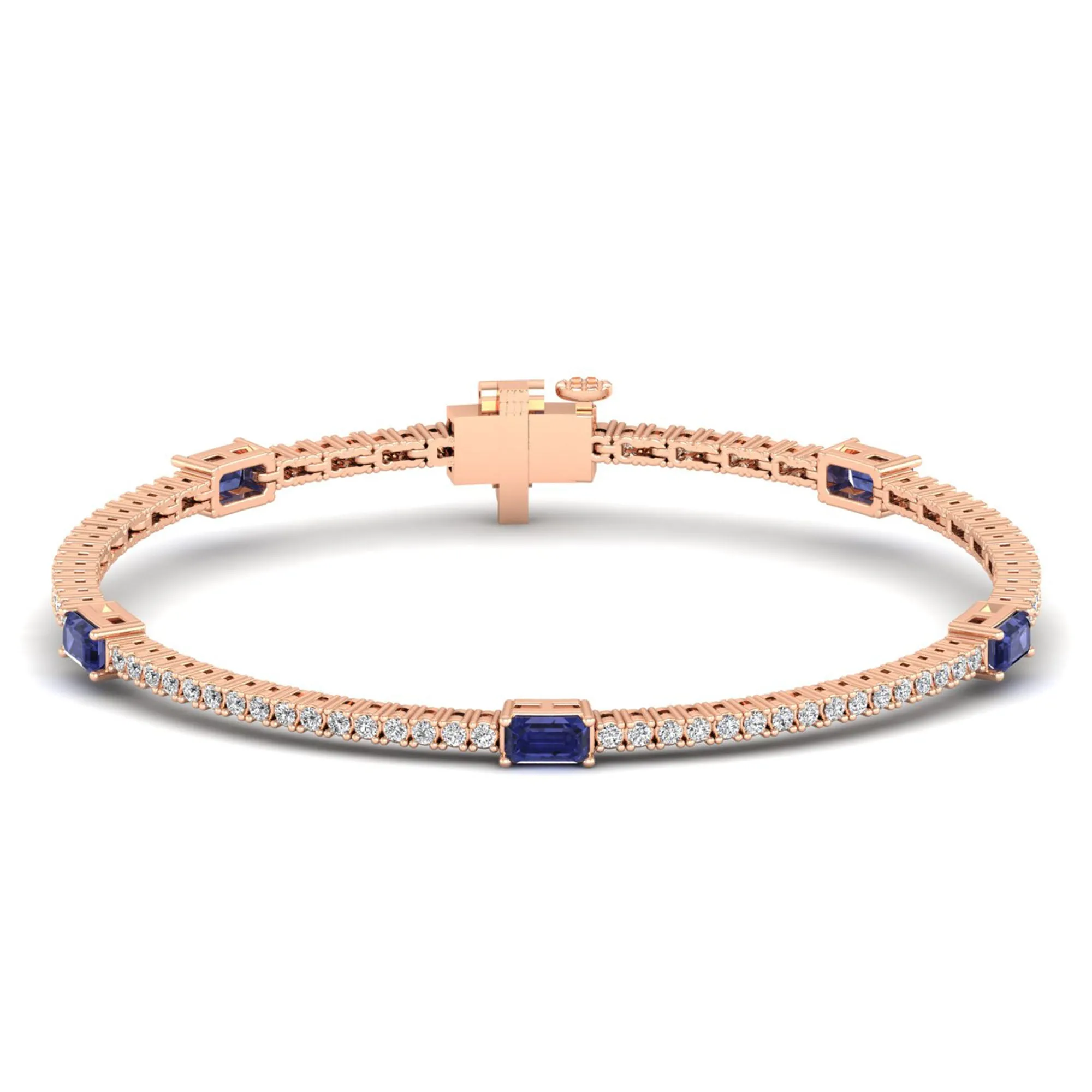 Livy Tanzanite and Diamond Fashion Tennis Bracelet