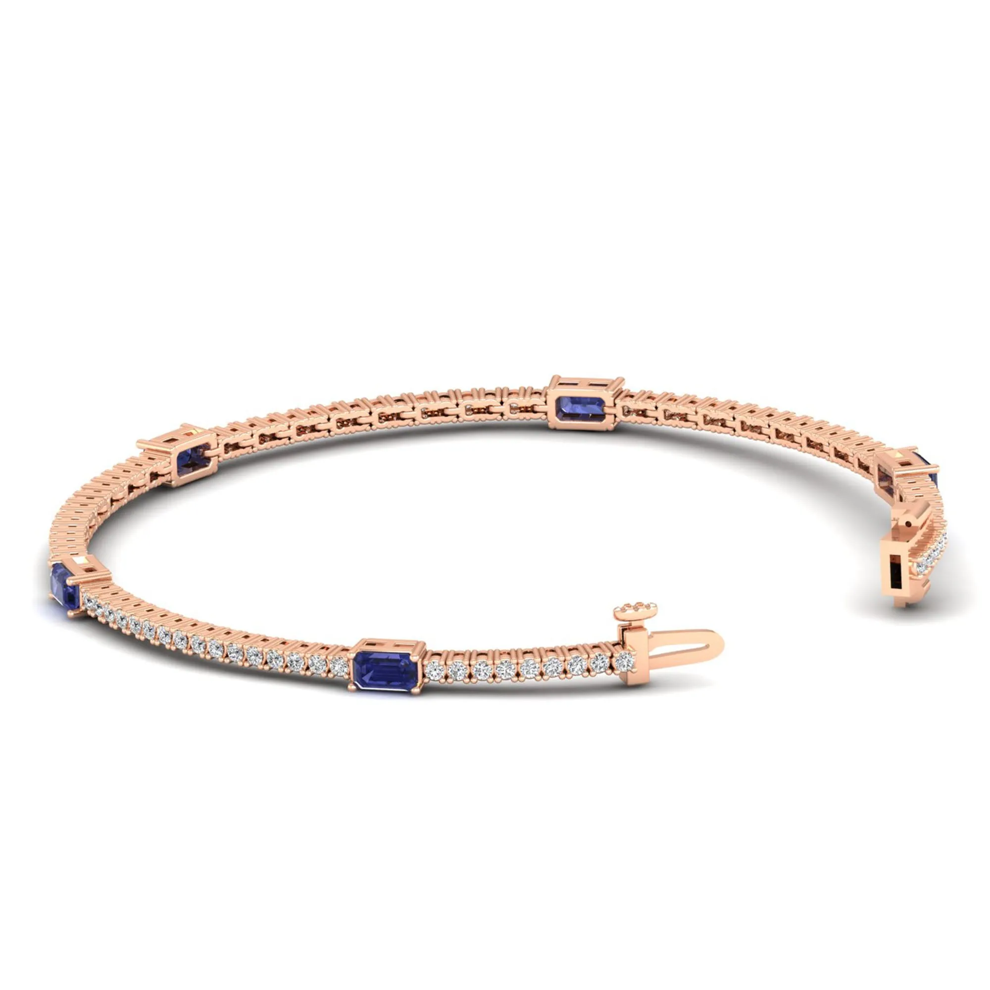 Livy Tanzanite and Diamond Fashion Tennis Bracelet