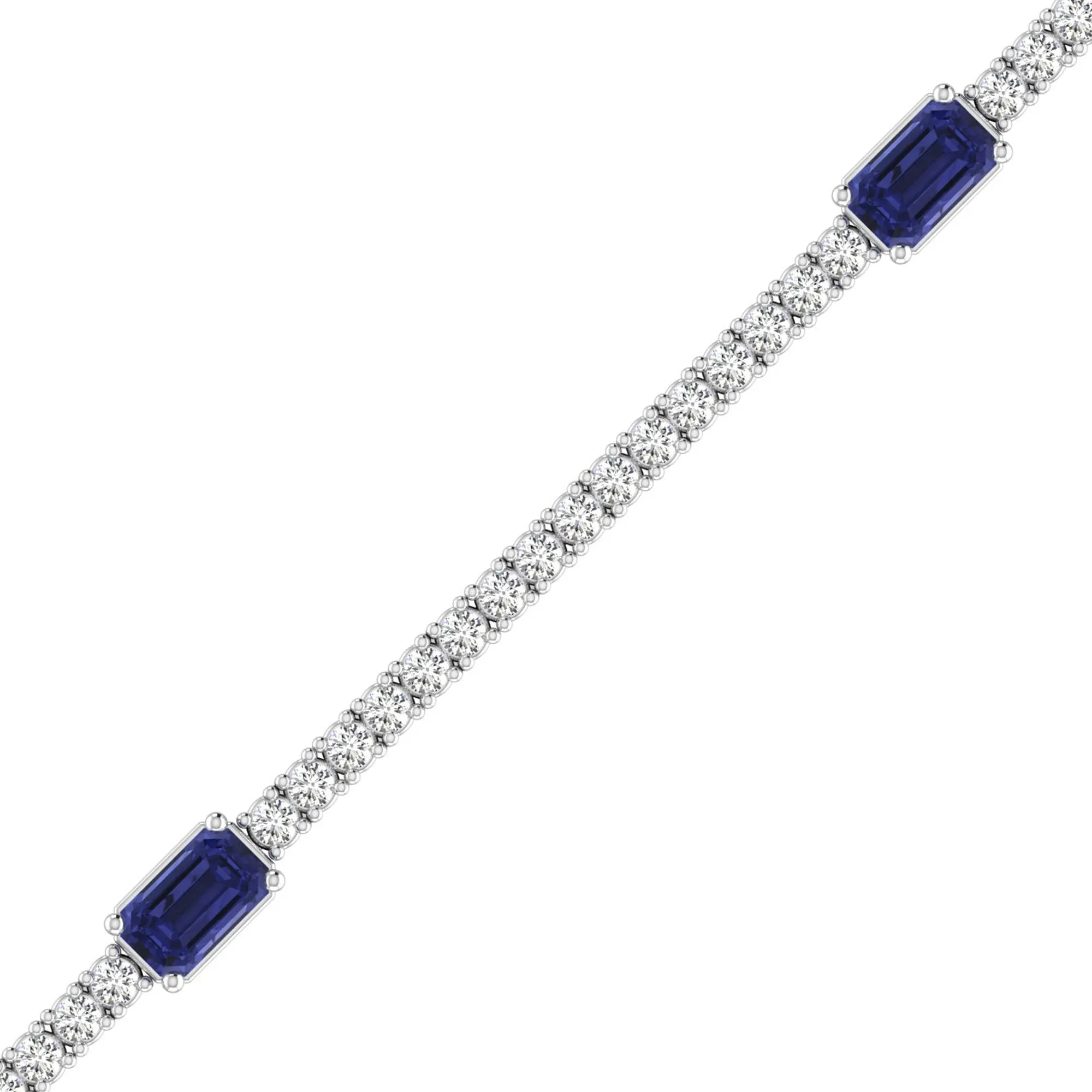 Livy Tanzanite and Diamond Fashion Tennis Bracelet
