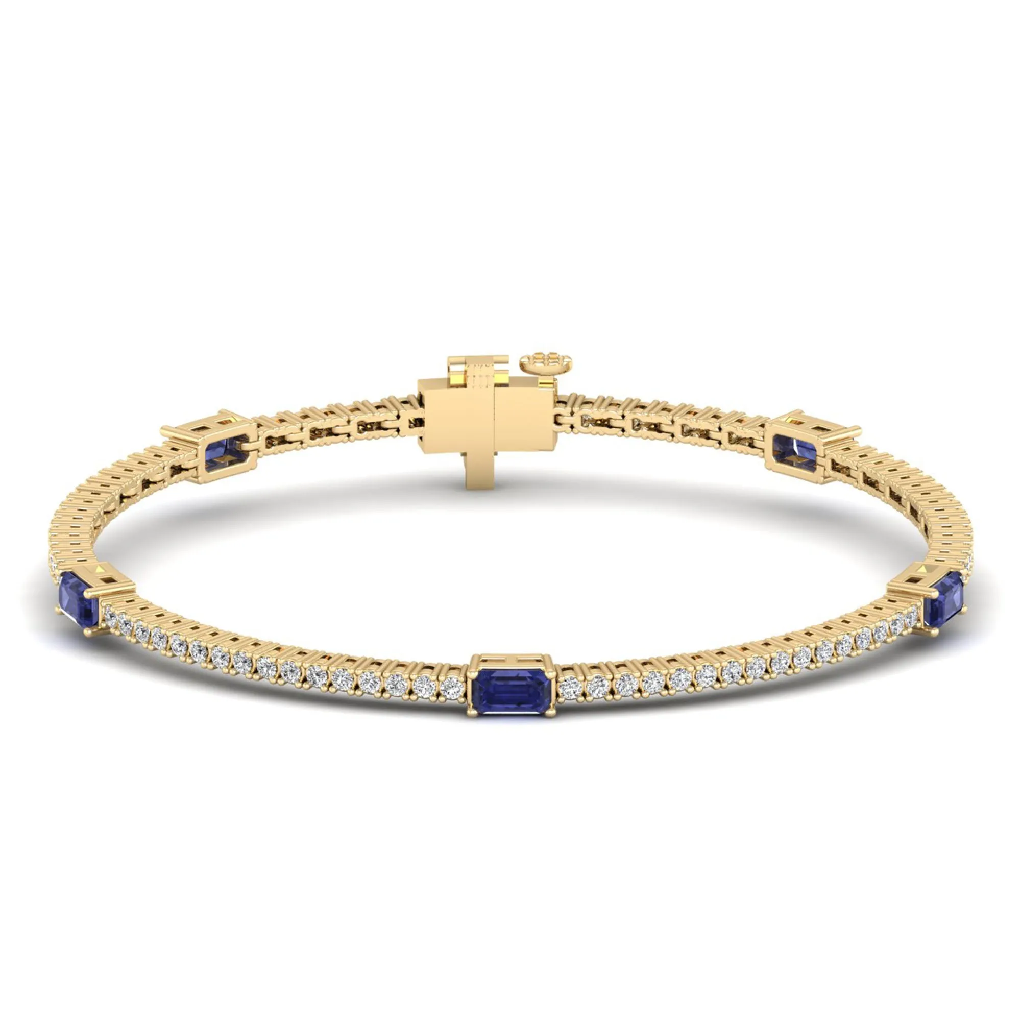 Livy Tanzanite and Diamond Fashion Tennis Bracelet