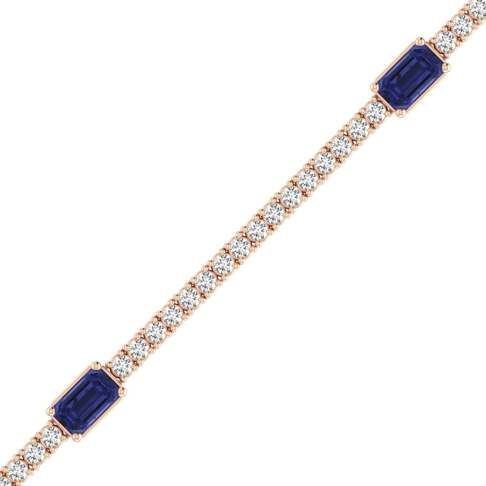 Livy Tanzanite and Diamond Fashion Tennis Bracelet