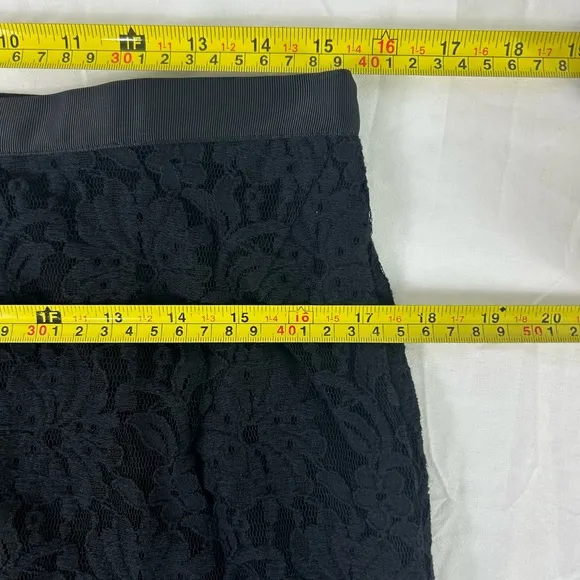 L.K.Bennett London Isabela Black Lace Skirt Lined US 10‎ EUR 42 UK 14 NWT $245