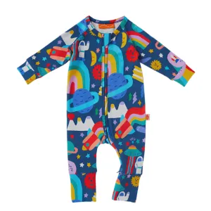LONG SLEEVE ROMPER - ROCKET RIDE