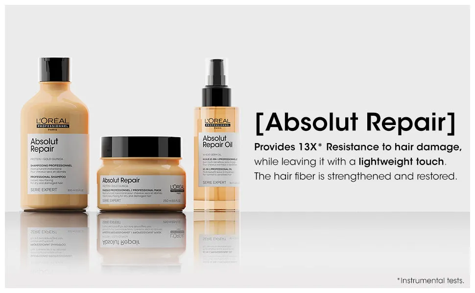 L'Oreal Professionnel Serie Expert Absolut Repair Shampoo 300ml & Hair Mask 250gm Combo
