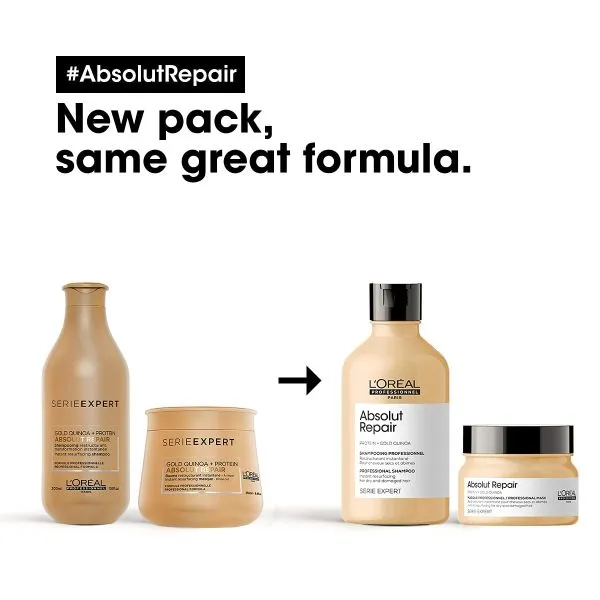 L'Oreal Professionnel Serie Expert Absolut Repair Shampoo 300ml & Hair Mask 250gm Combo