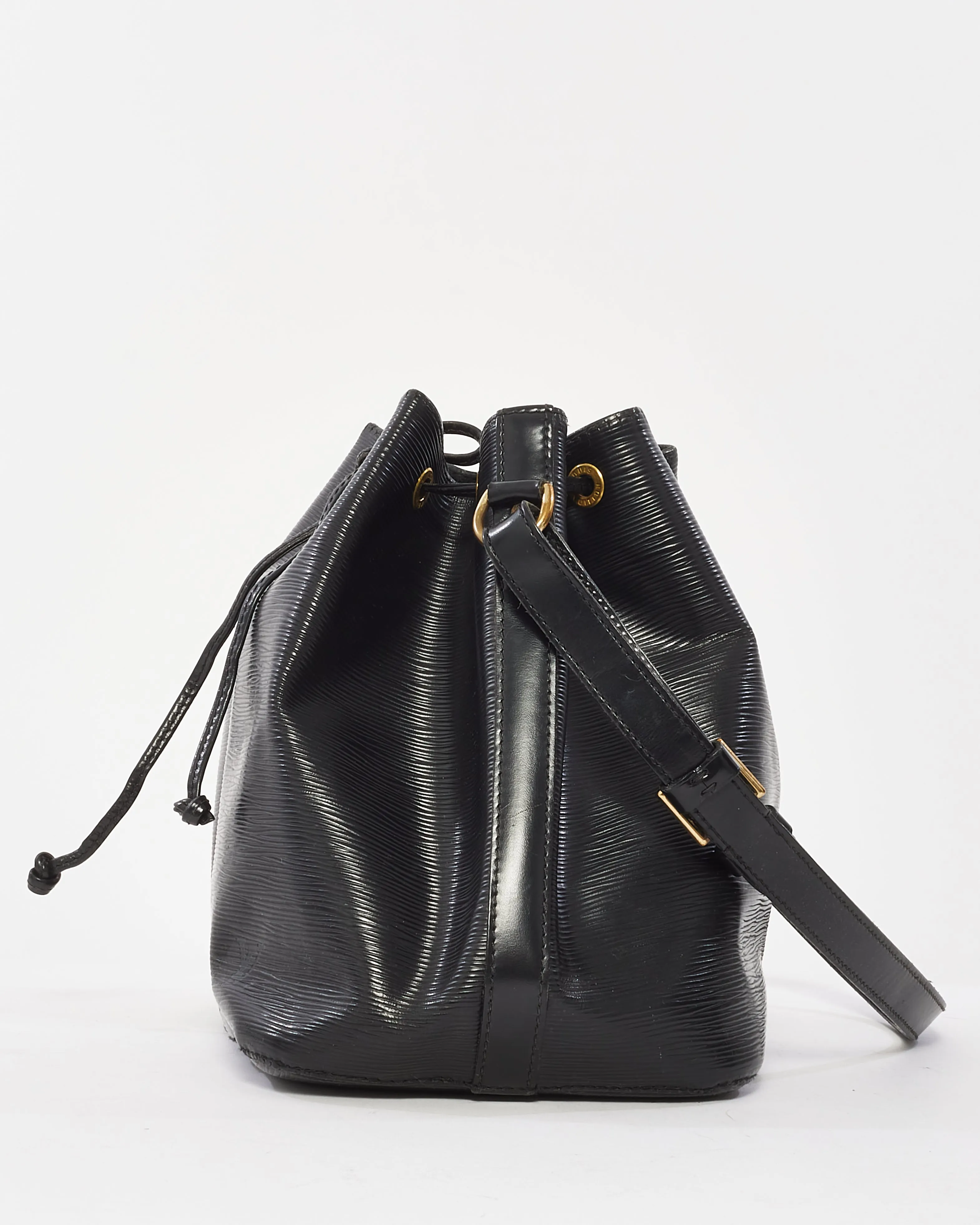 Louis Vuitton Black Epi Leather Noe Bucket Bag W Pochette