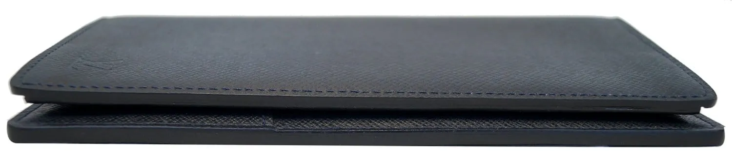 LOUIS VUITTON Brazza Black Taiga Leather Wallet