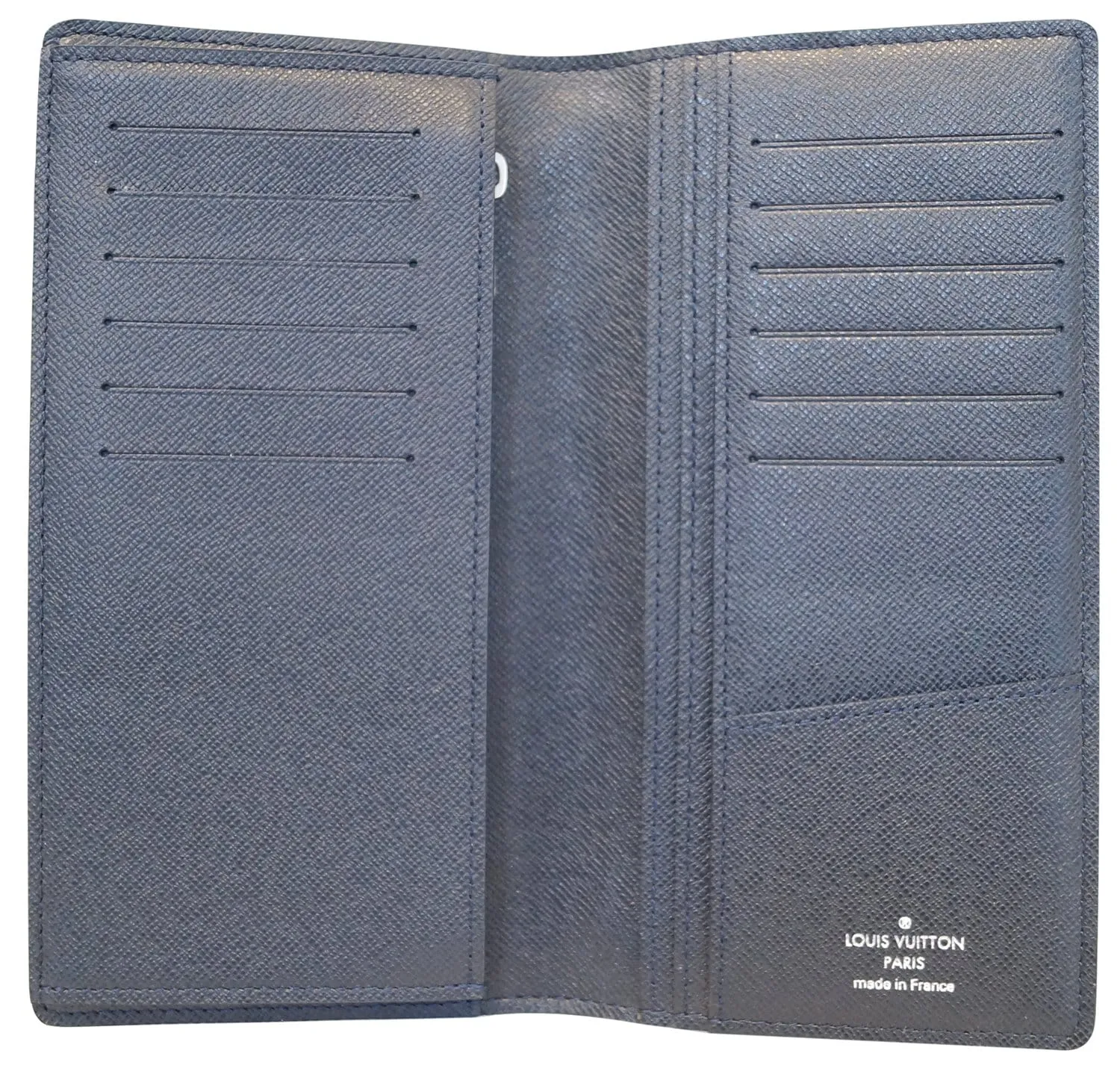 LOUIS VUITTON Brazza Black Taiga Leather Wallet