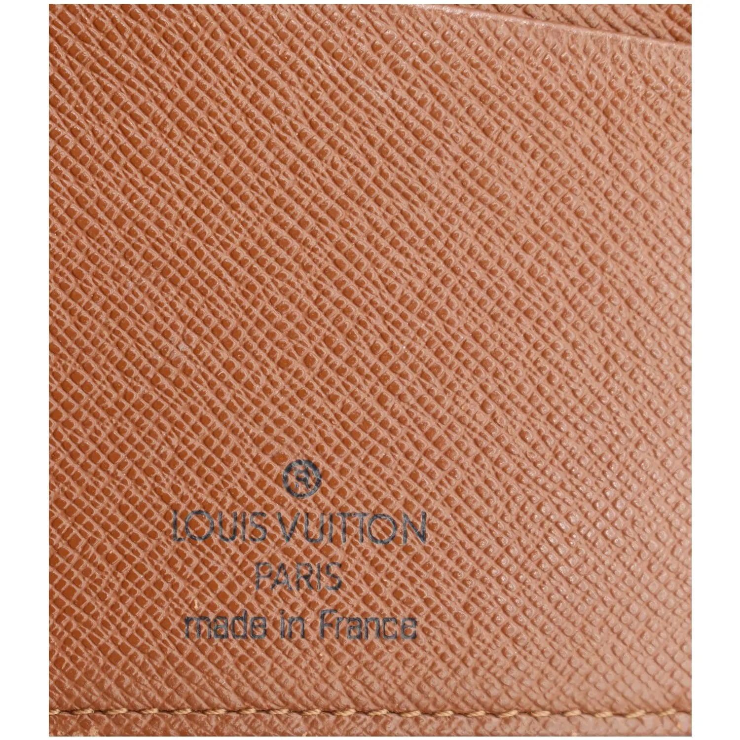 LOUIS VUITTON Checkbook Holder Monogram Canvas Wallet Brown