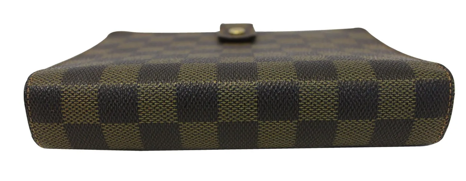 LOUIS VUITTON Damier Ebene Agenda MM Planner Cover