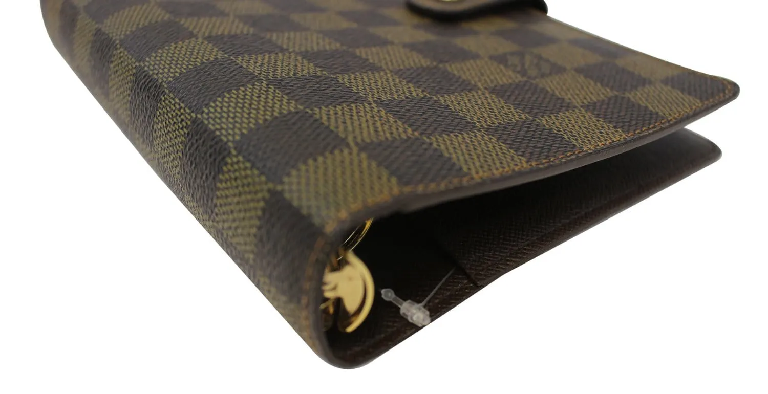 LOUIS VUITTON Damier Ebene Agenda MM Planner Cover