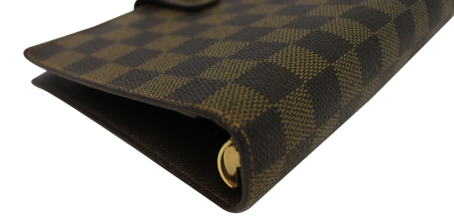 LOUIS VUITTON Damier Ebene Agenda MM Planner Cover