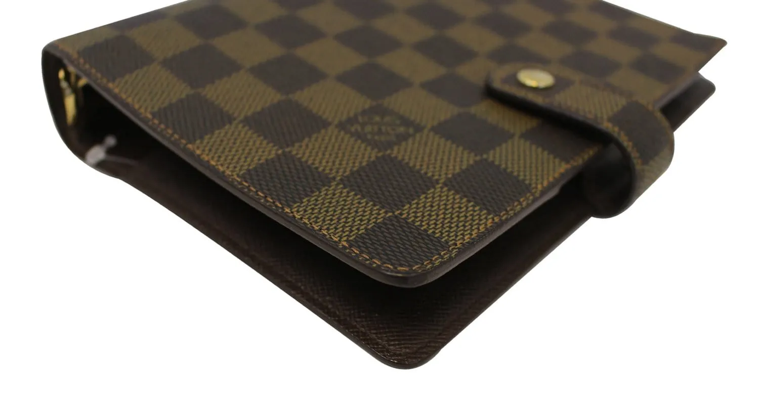LOUIS VUITTON Damier Ebene Agenda MM Planner Cover