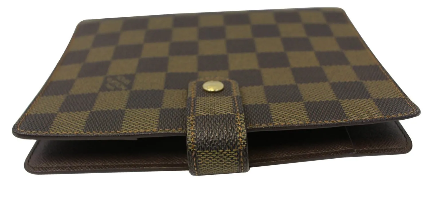 LOUIS VUITTON Damier Ebene Agenda MM Planner Cover