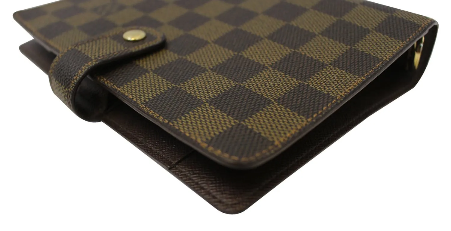 LOUIS VUITTON Damier Ebene Agenda MM Planner Cover