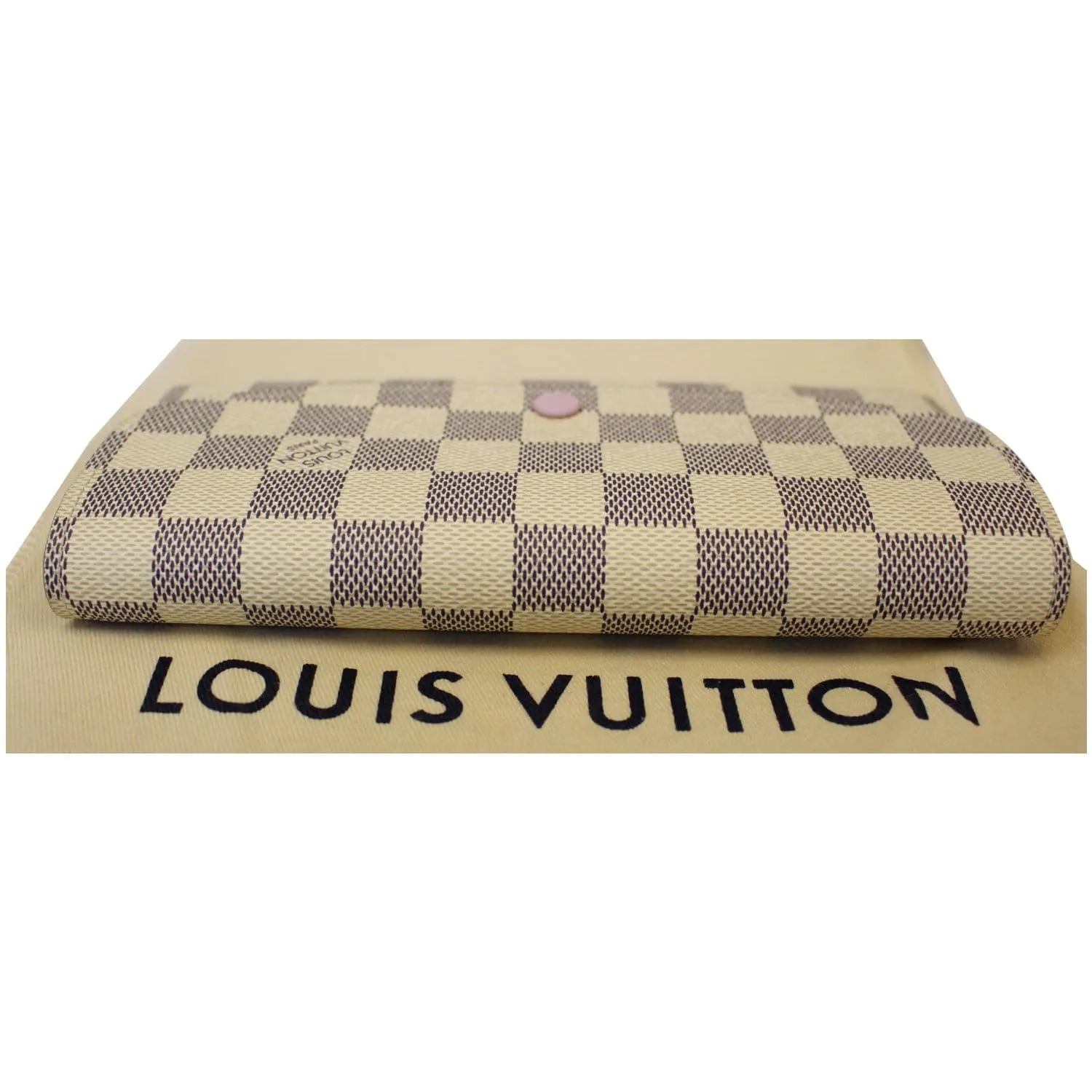 LOUIS VUITTON Emilie Damier Azur Wallet Rose Ballerine