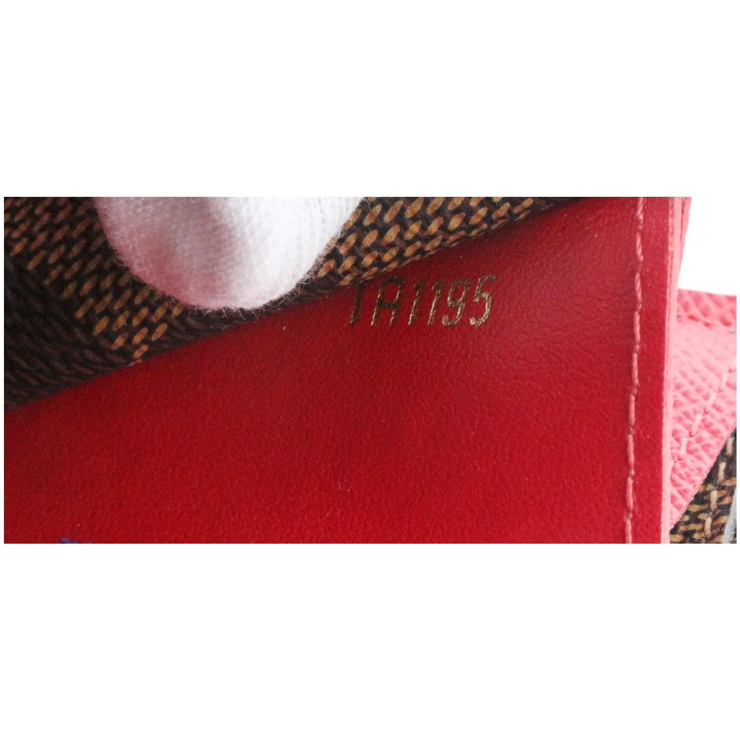 LOUIS VUITTON Emilie Damier Ebene Wallet Brown