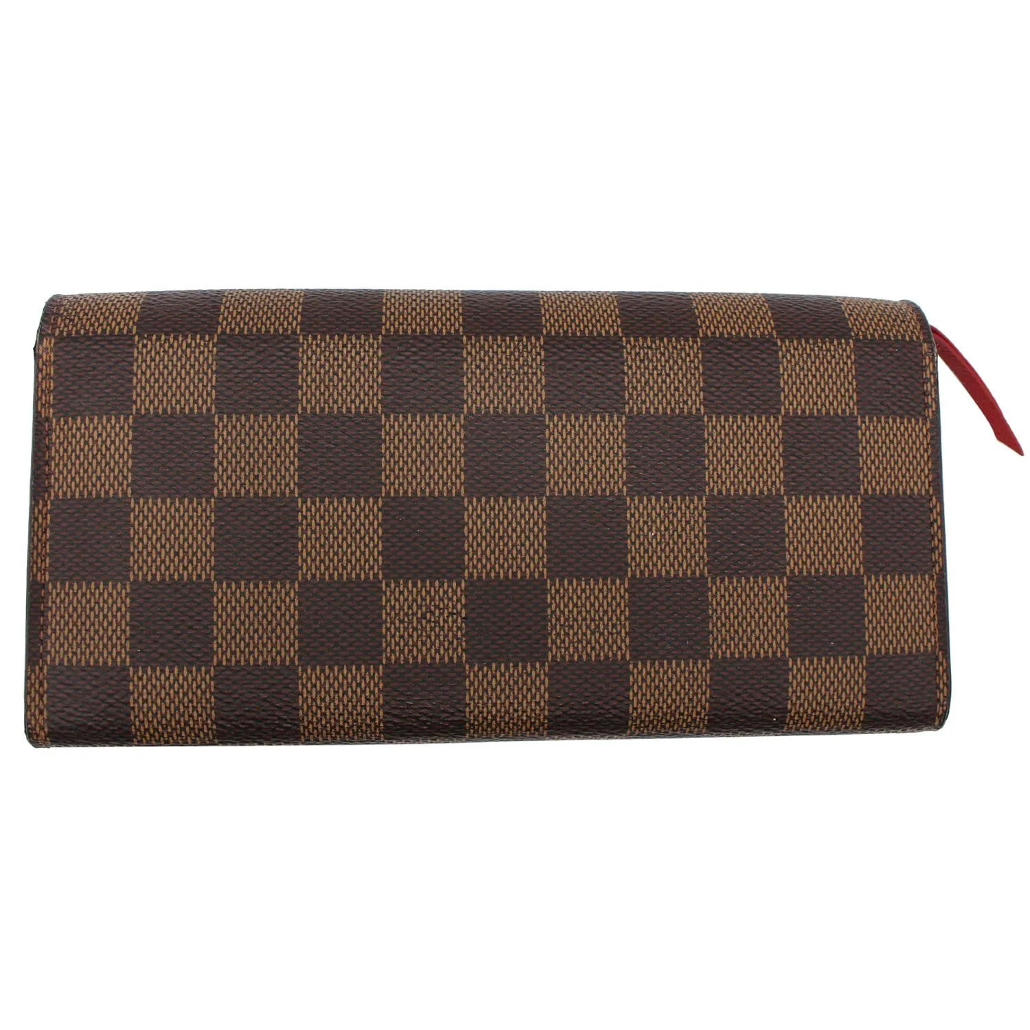 LOUIS VUITTON Emilie Damier Ebene Wallet Brown