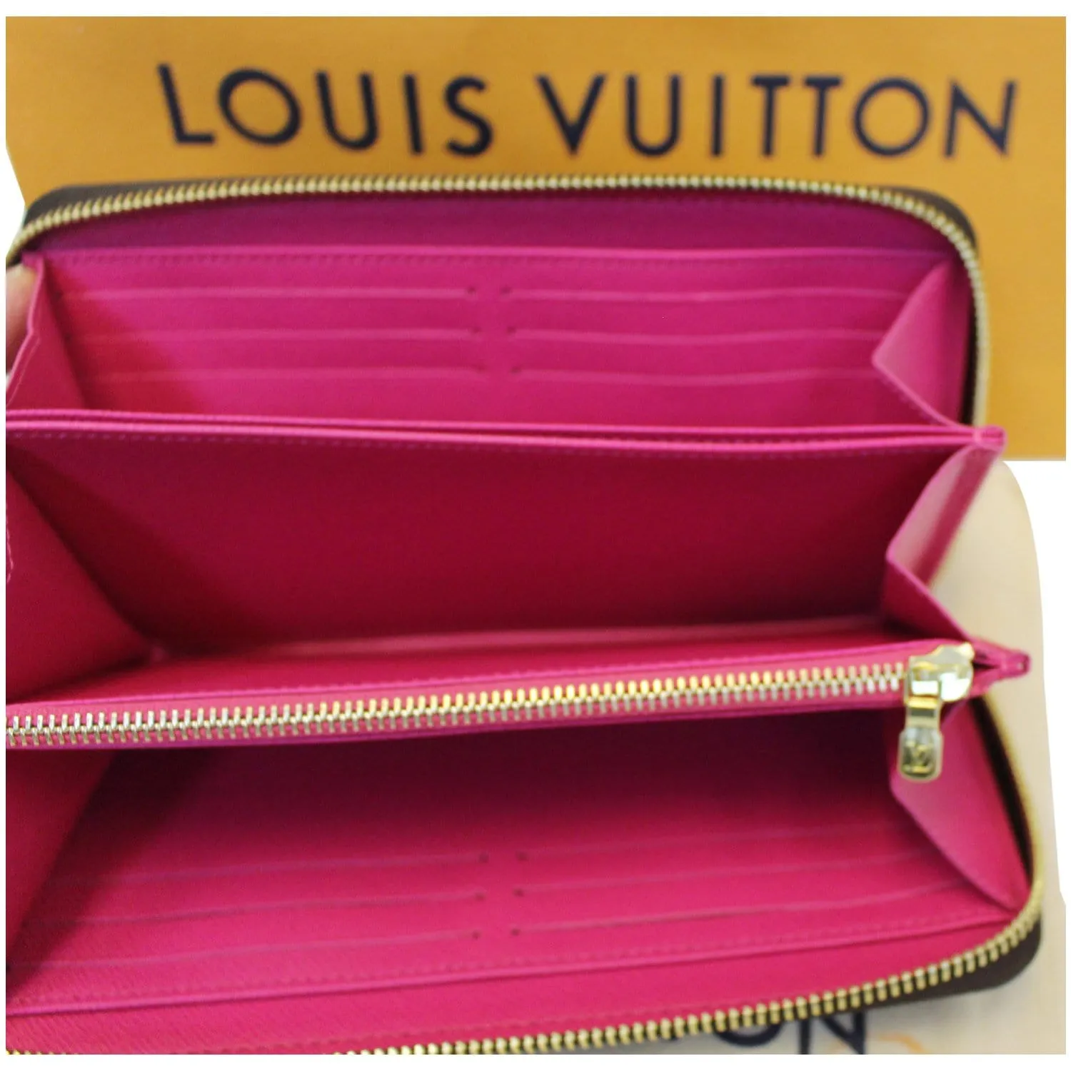 LOUIS VUITTON Holiday Zippy Monogram Canvas Wallet Brown