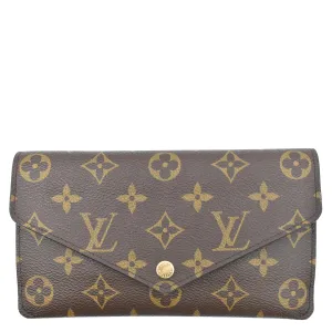 LOUIS VUITTON Monogram Canvas Sarah Wallet Brown