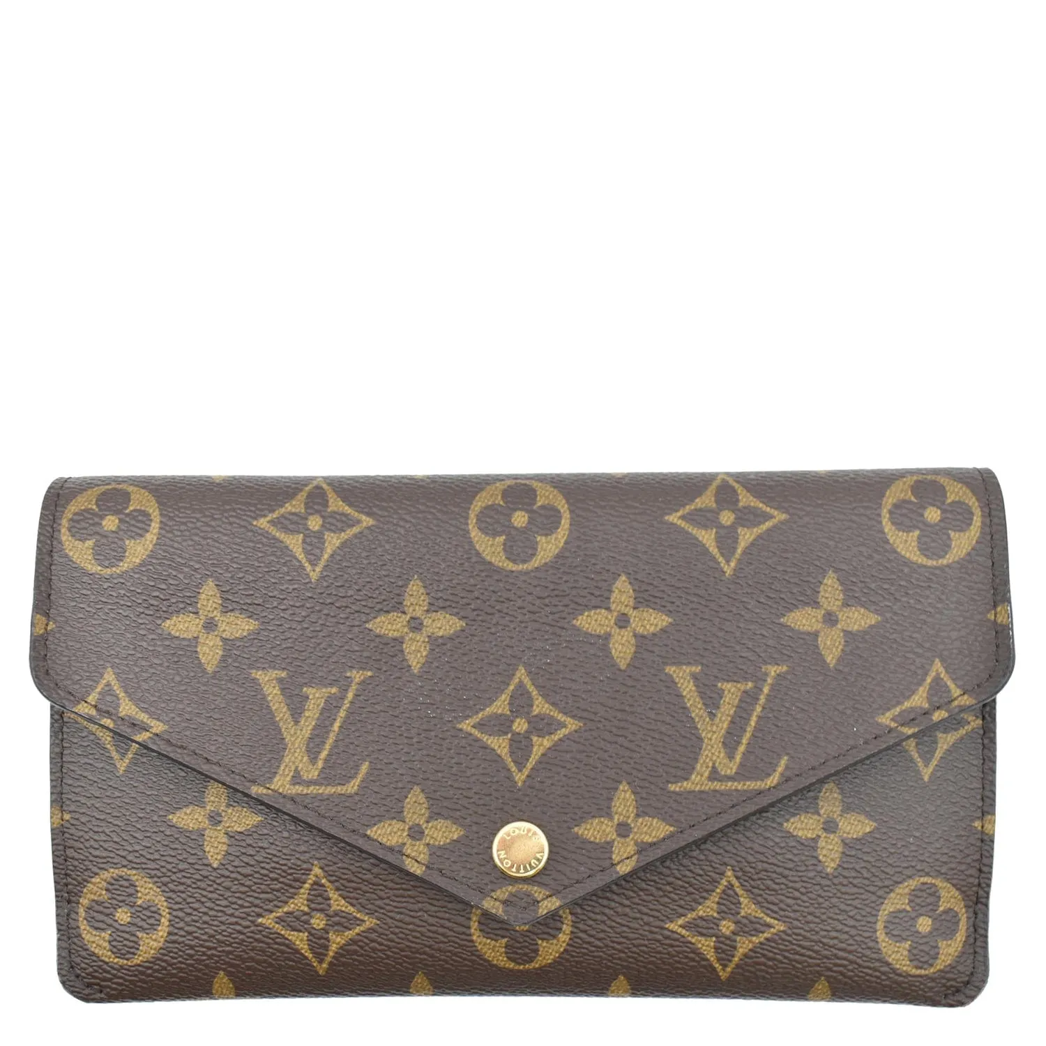 LOUIS VUITTON Monogram Canvas Sarah Wallet Brown