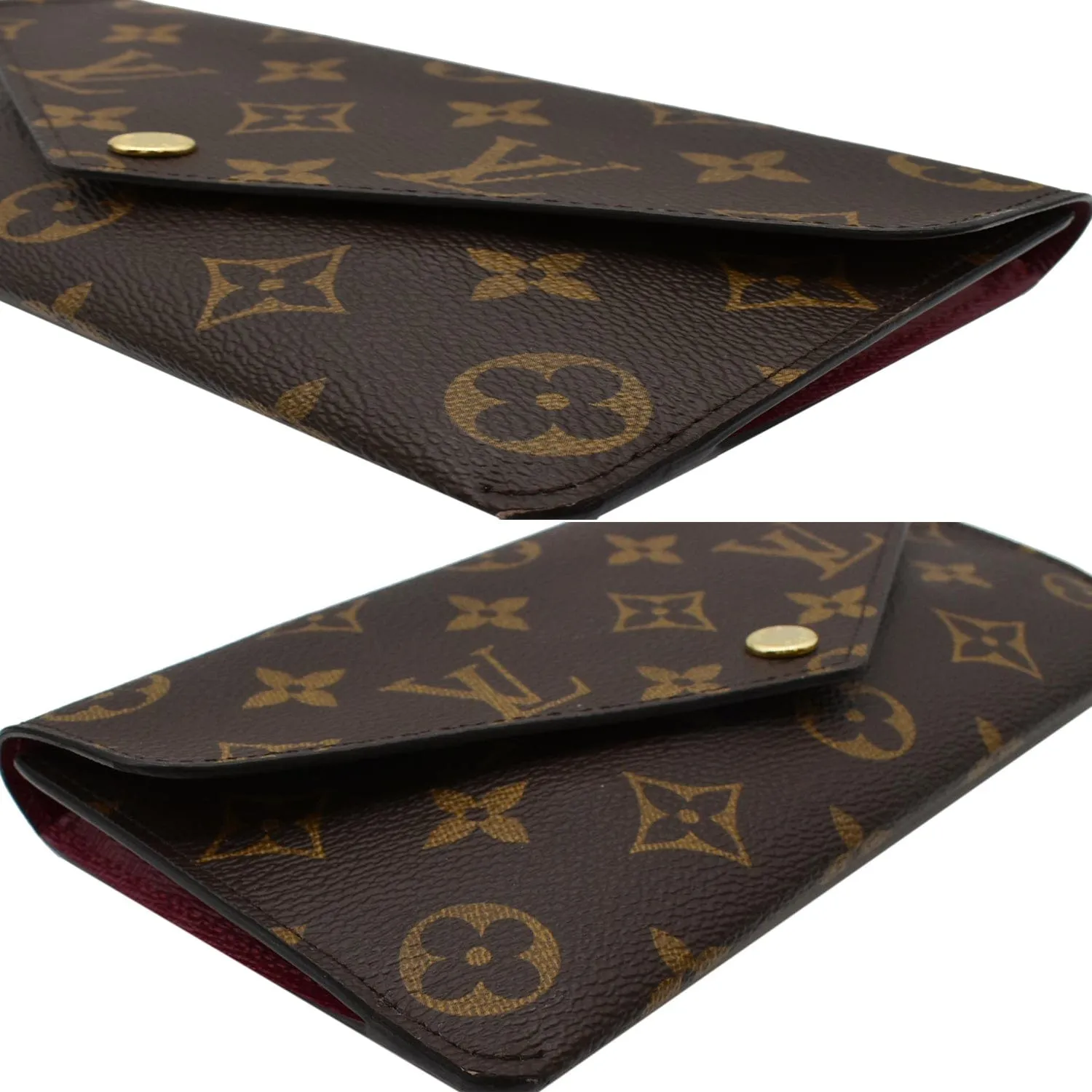 LOUIS VUITTON Monogram Canvas Sarah Wallet Brown