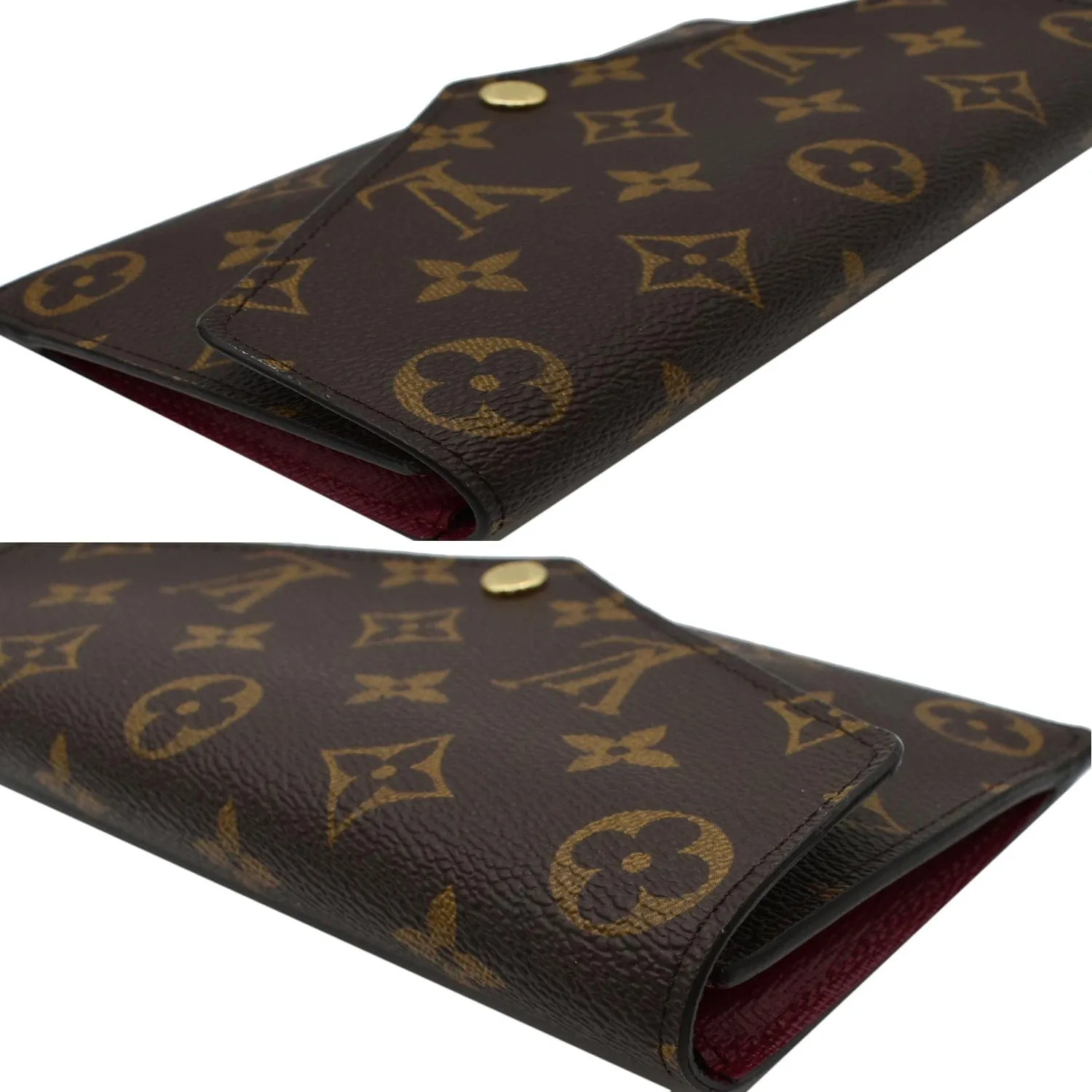 LOUIS VUITTON Monogram Canvas Sarah Wallet Brown
