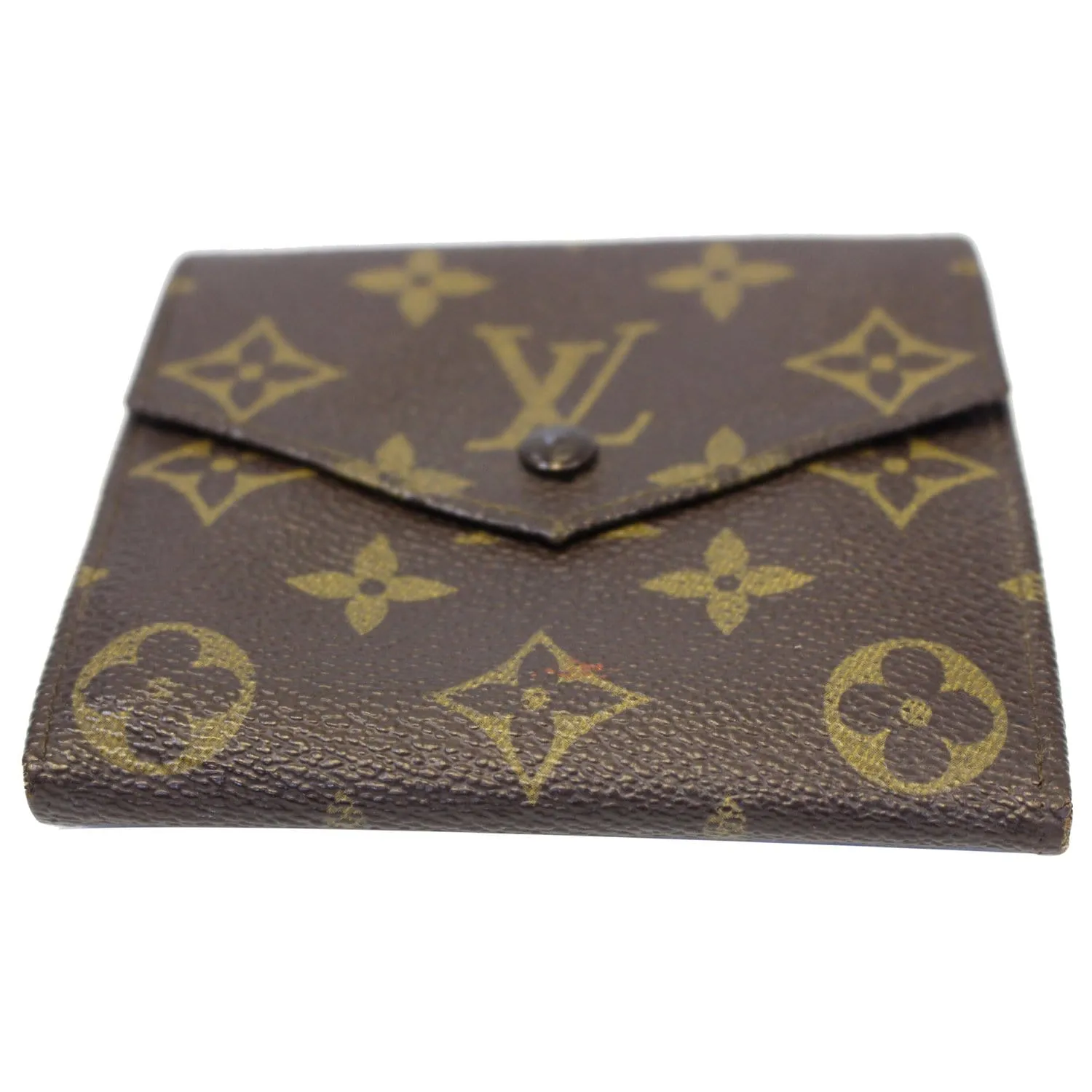 LOUIS VUITTON Monogram canvas Vintage Flap Wallet Brown