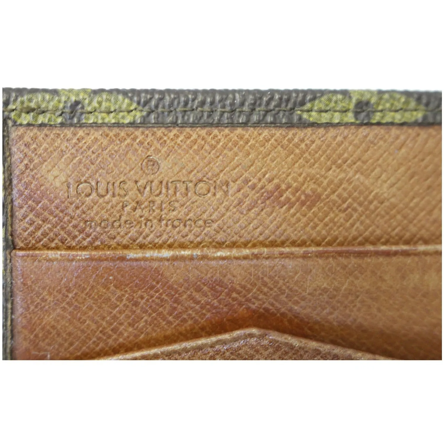 LOUIS VUITTON Monogram canvas Vintage Flap Wallet Brown